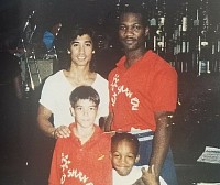 Sifu Rashid with his oldest son and friends of the 80's