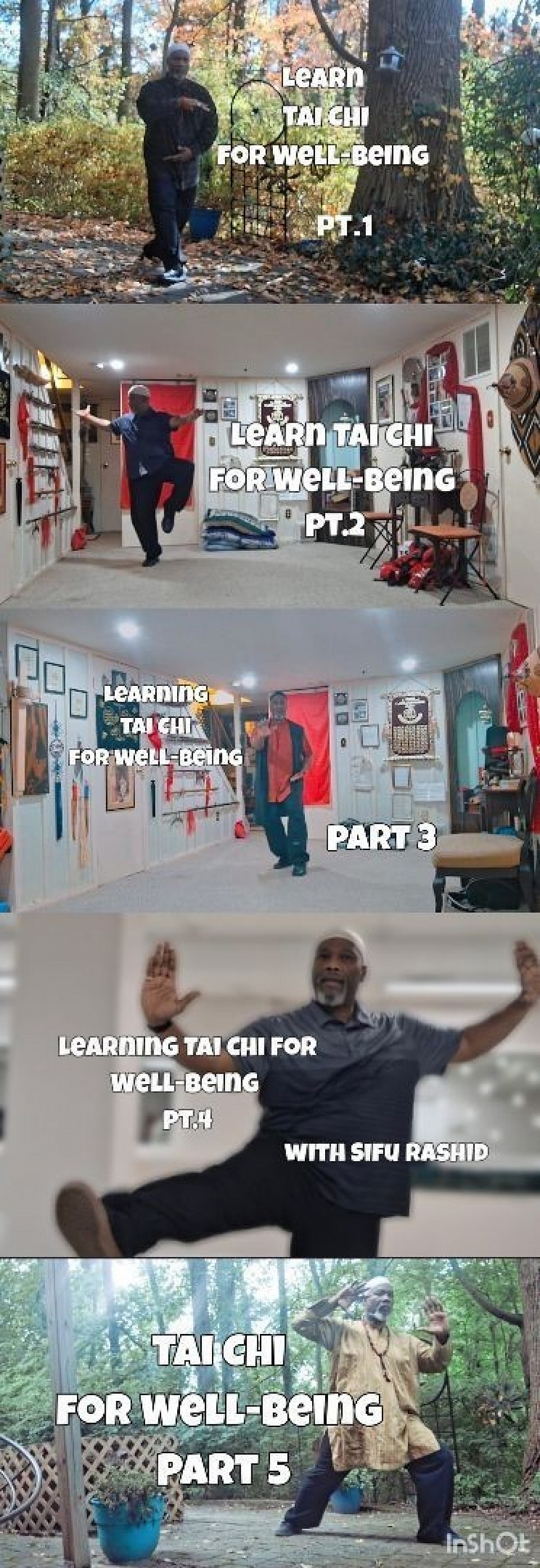 Start learning Tai Chi at home! Download all 5 Tai Chi instructional classes .